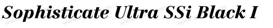 Sophisticate Ultra SSi Black Italic字体转换